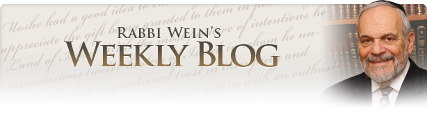 Rabbi Wein’s Weekly Blog
